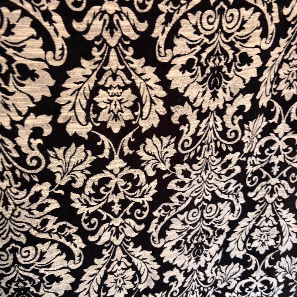 Heavy lined damask curtain panels-2